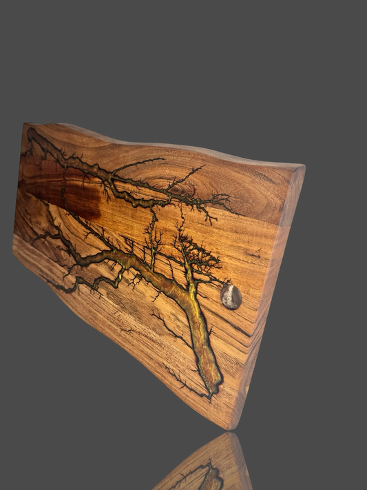 Handmade live edge resin serving board – Australian timber charcuterie and grazing platter by Fractal Flow Designs, artisan-quality, ships nationwide