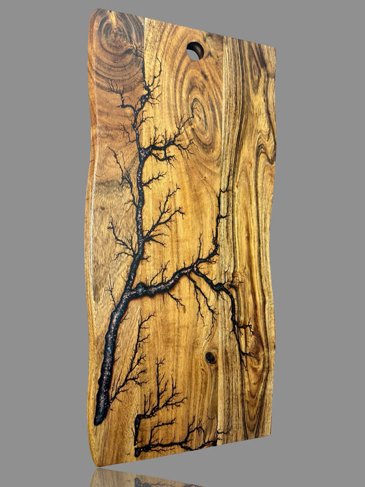 Resin inlay live edge cheese board | Artisan grazing platter handcrafted in Victoria by Fractal Flow Designs, ships Australia-wide