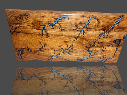 Live edge resin charcuterie board – handcrafted Australian timber serving board by Fractal Flow Designs