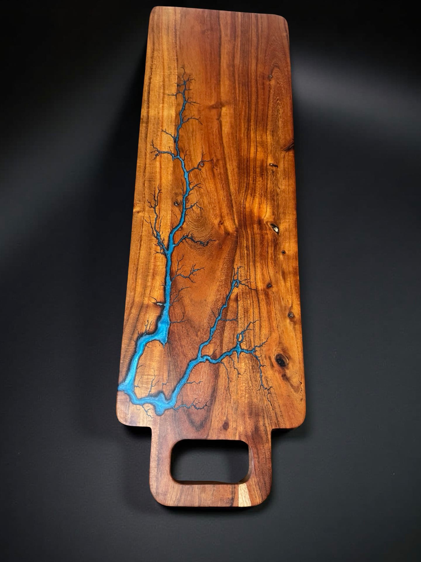 Handcrafted long resin charcuterie board made with sustainable Australian timber