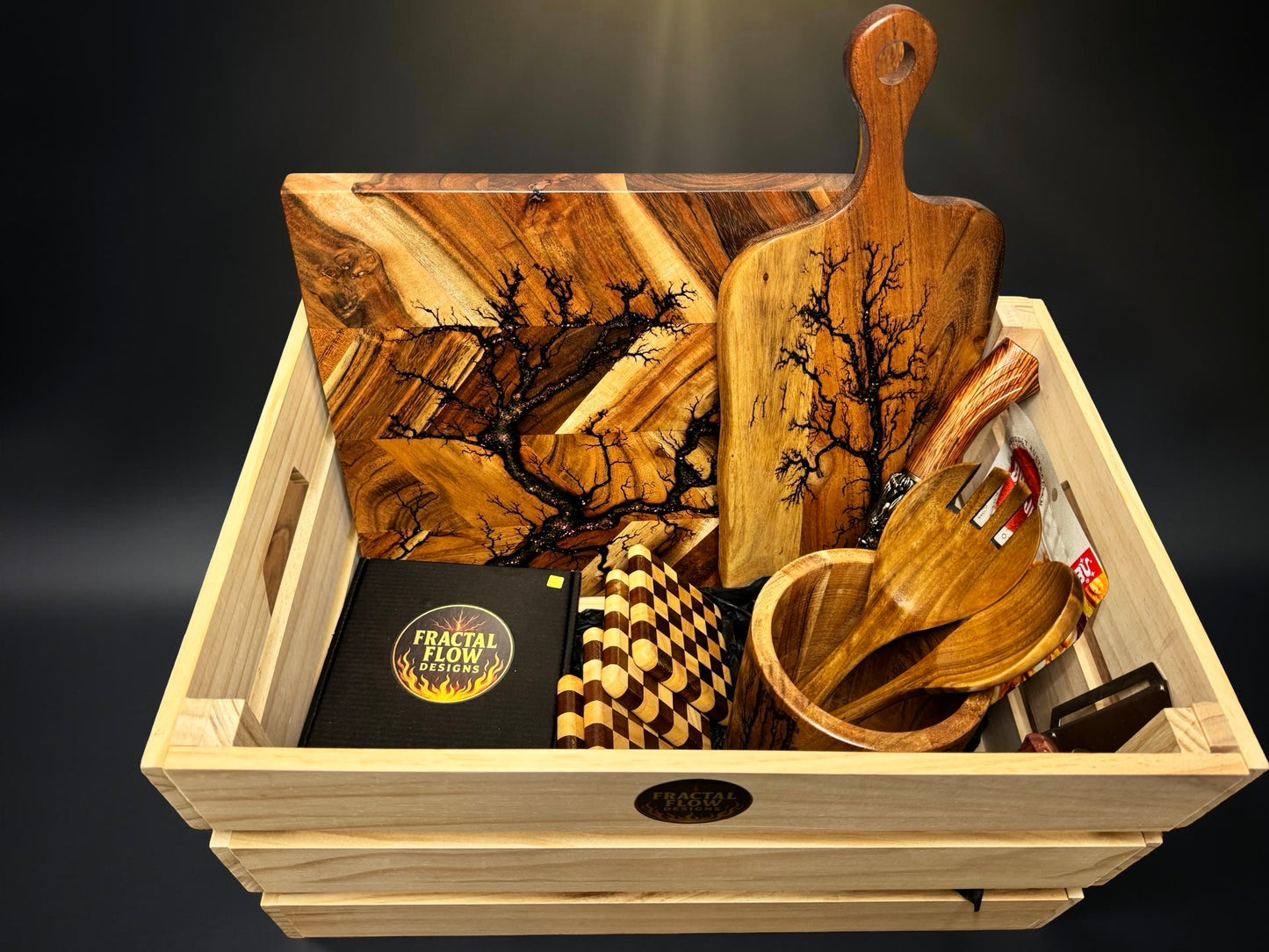 Luxury charcuterie board hamper resin art from Bairnsdale