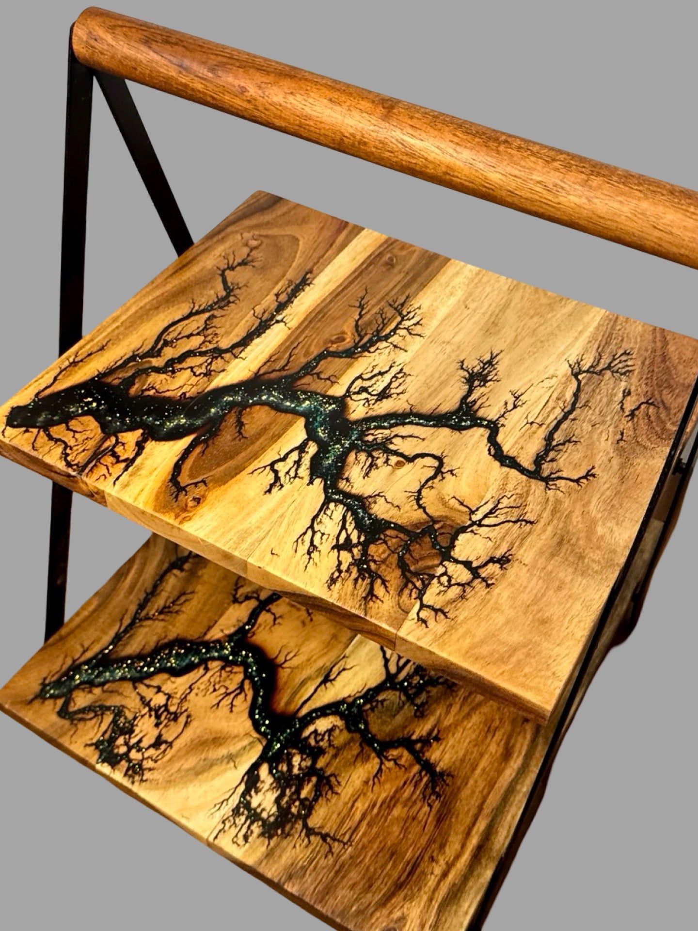 Two-tier resin cake stand, elegant serving piece designed for special occasions and gifting