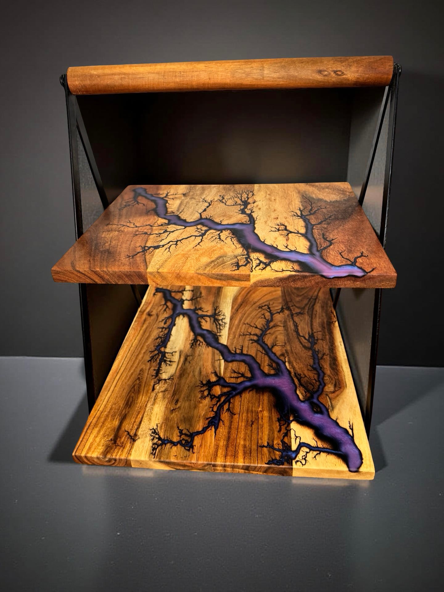 High end resin cake display stand by Fractal Flow Designs artisan made in East Gippsland