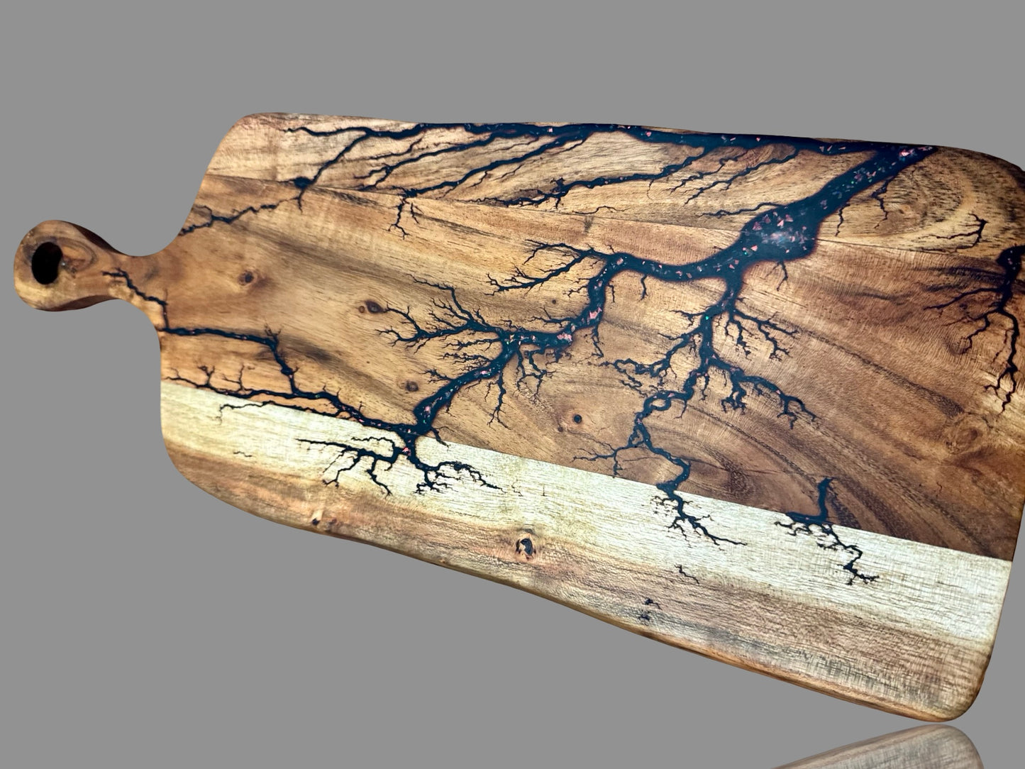 Fractal Flow Designs resin cheese paddle – artisan board from East Gippsland - Australia
