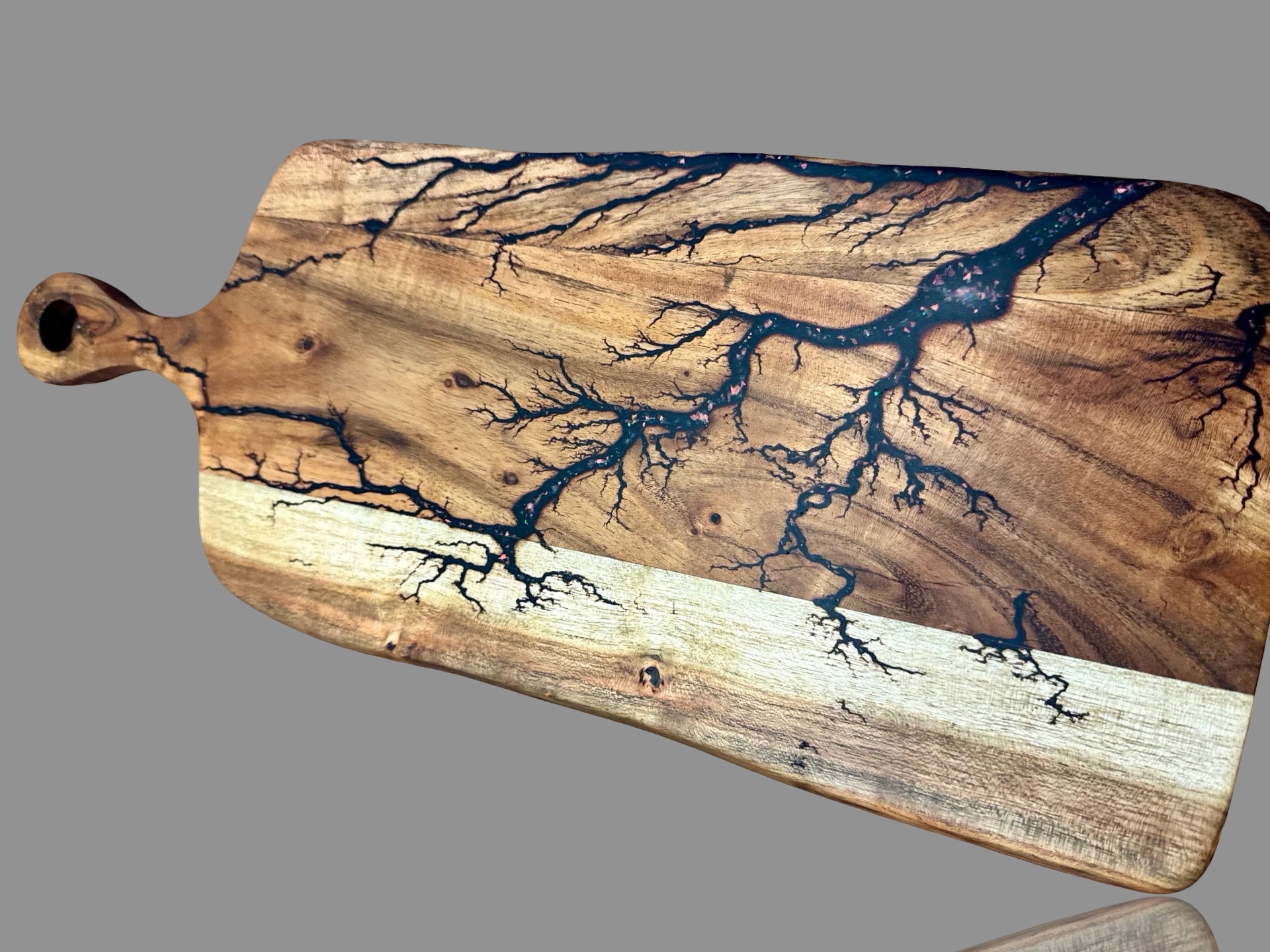 Fractal Flow Designs resin cheese paddle – artisan board from East Gippsland - Australia