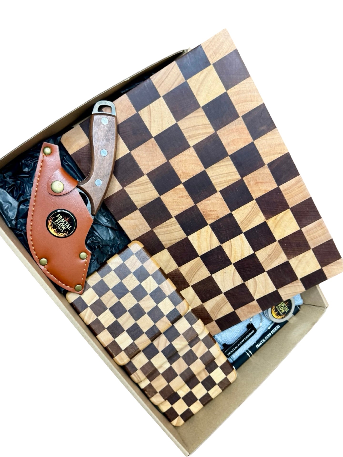 Resin and timber cheese board gift set handmade in East Gippsland