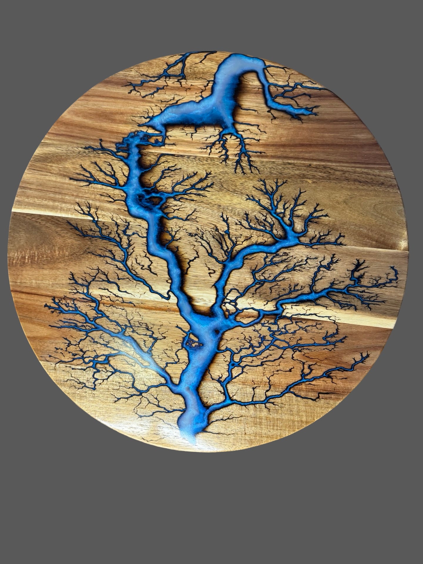 Handcrafted resin turntable lazy susan by fractal flow designs east gippsland resin boards australia