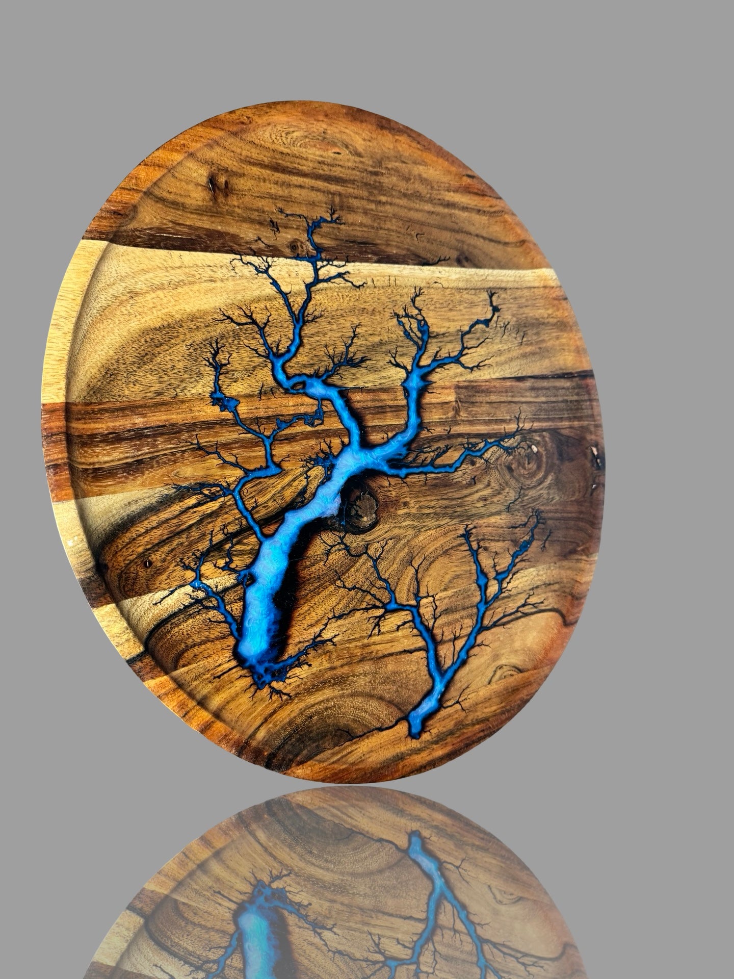 Handcrafted Australian resin serving platter by Fractal Flow Designs — bold, durable, and ideal for charcuterie or grazing events