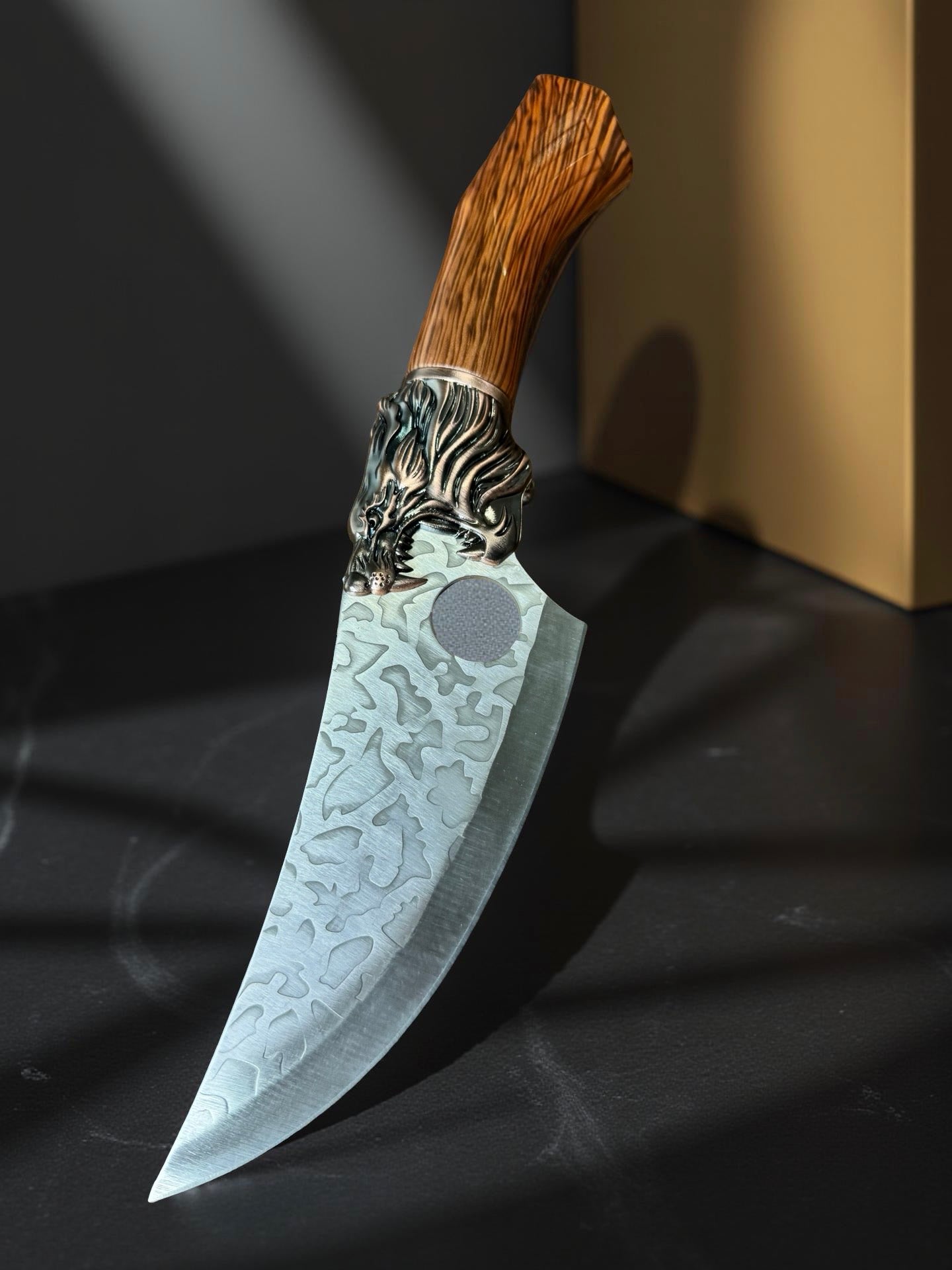 Artisan stainless steel cheese knife Fractal Flow Designs Australia