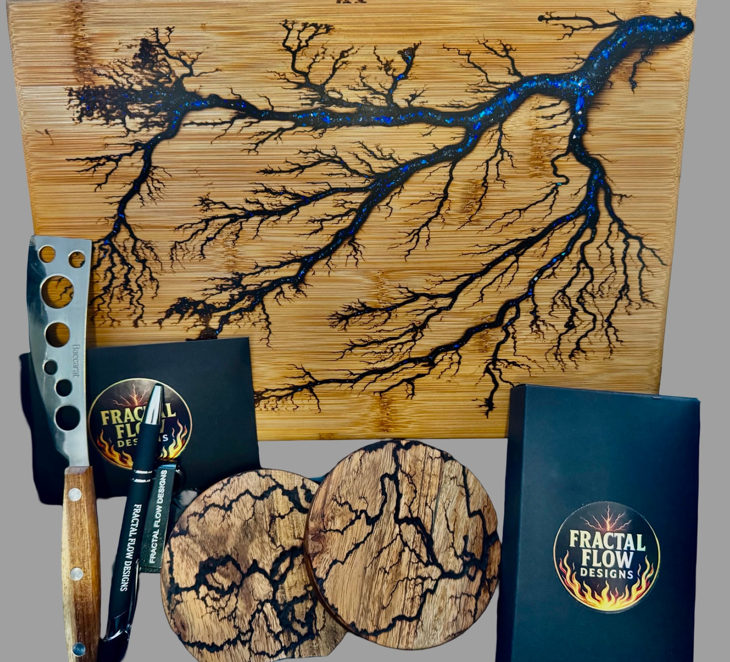 Luxury Cheese Lovers Gift Hamper including artisan resin cheese platter, grazing board, and care set. Handmade in Australia by Fractal Flow Designs, ideal for anniversaries, housewarmings, and corporate gifting