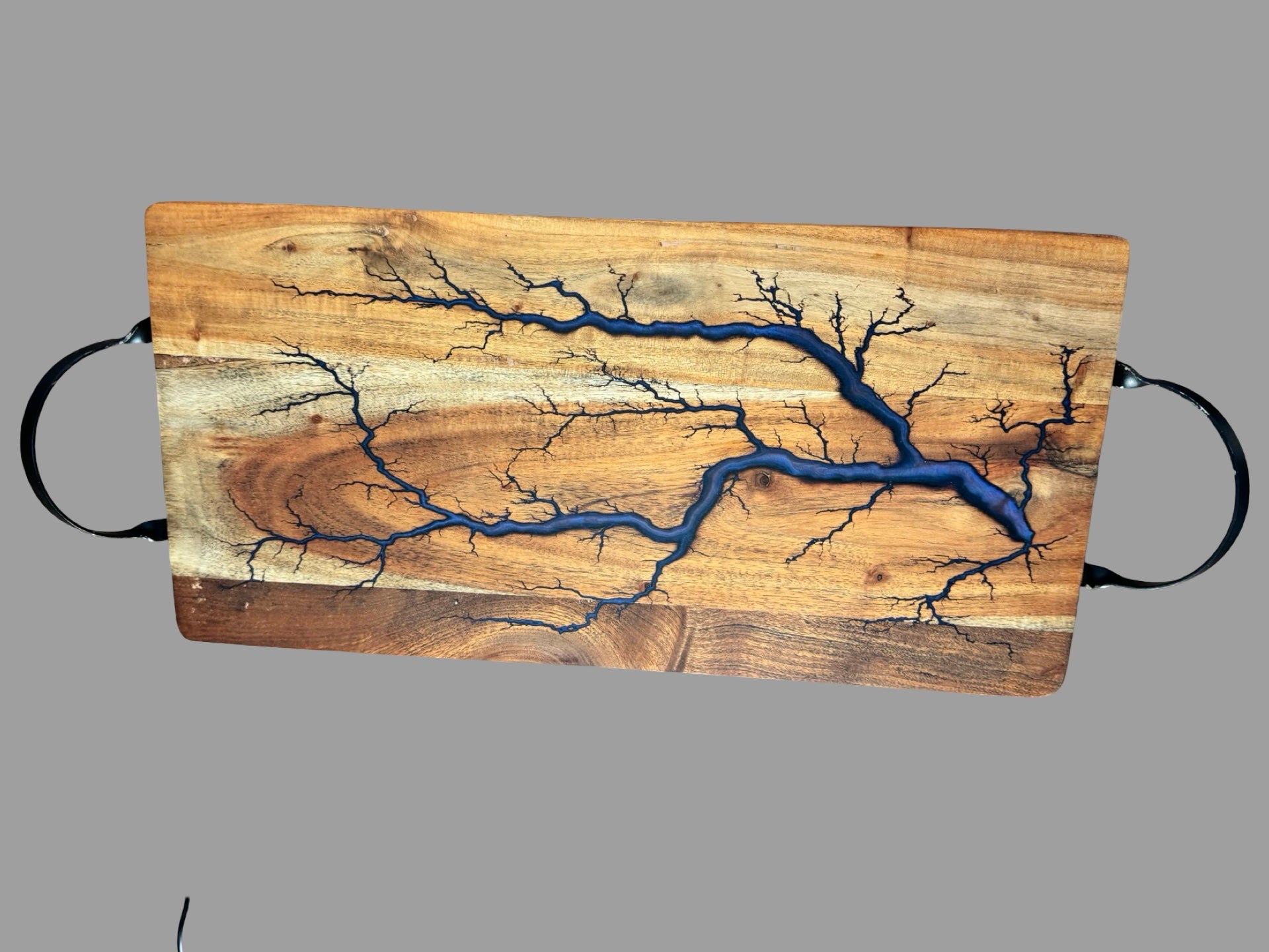 Handcrafted Australian resin serving board by Fractal Flow Designs — artisan timber and resin design perfect for cheeses or grazing 