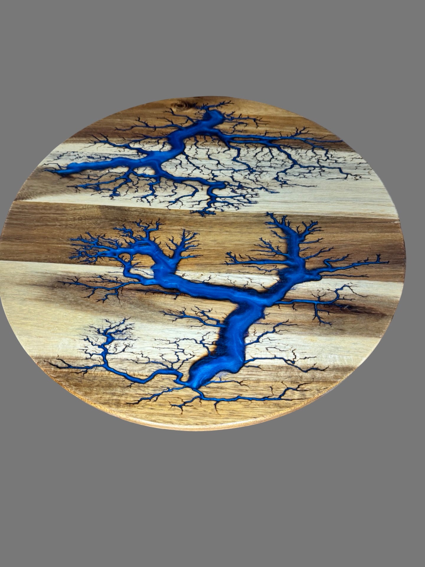 Luxury resin and timber lazy Susan handmade in East Gippsland by Fractal Flow Designs, premium resin board for grazing platter serving and table decor Australia