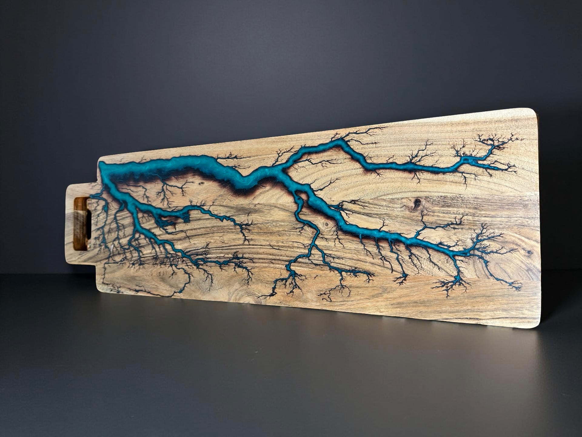 Teal resin charcuterie and serving board premium Australian resin boards perfect for gifting