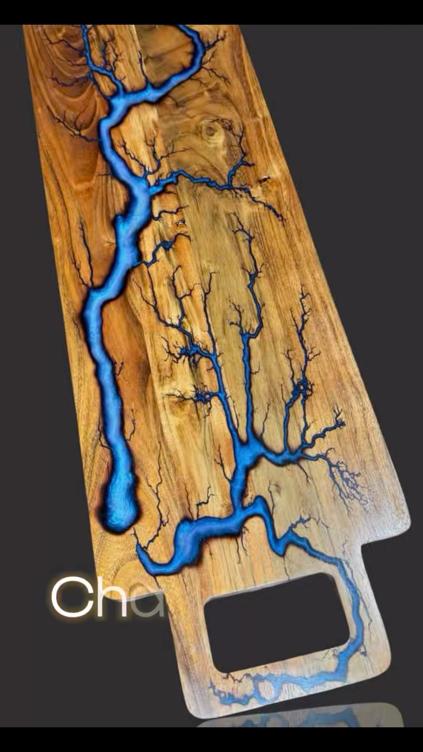 Charcuterie board by Fractal Flow Designs – artisan Australian hardwood with resin accents and fractal burning. Premium timber platter for cheese, grazing, and entertaining. Handcrafted in Bairnsdale Victoria. Perfect for weddings, anniversaries, and housewarming gifts.
