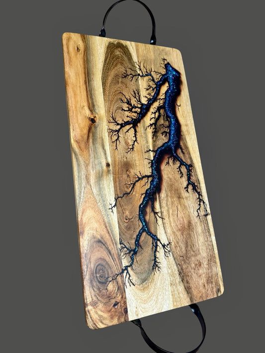 Resin grazing board handmade in Victoria, artisan timber platter for charcuterie