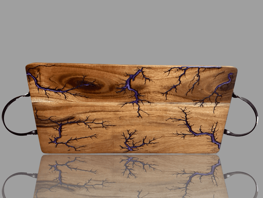 Australian-made resin serving board by Fractal Flow Designs. Premium hardwood and resin design, food-safe and durable, ideal for cheese boards, grazing platters, and luxury gift boxes, made in Bairnsdale and shipped nationwide.