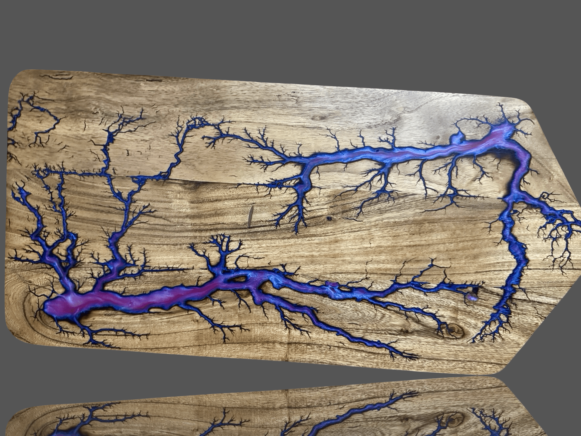 Fractal Flow Designs premium large grazing paddle board, artisan-made in Victoria from Australian hardwood. Australian resin boards ideal for weddings, housewarmings, and anniversaries.
