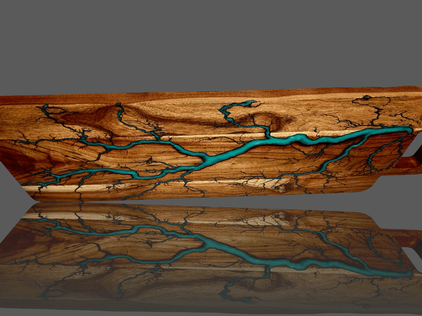 Handcrafted charcuterie and grazing platter with resin art and fractal burning – Fractal Flow Designs Australia