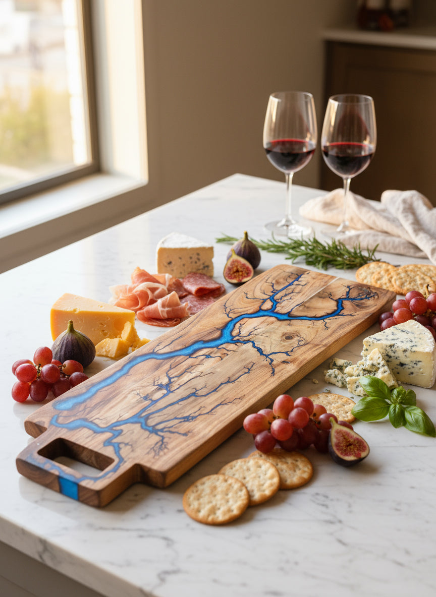 Premium Australian resin charcuterie board, handcrafted gift piece