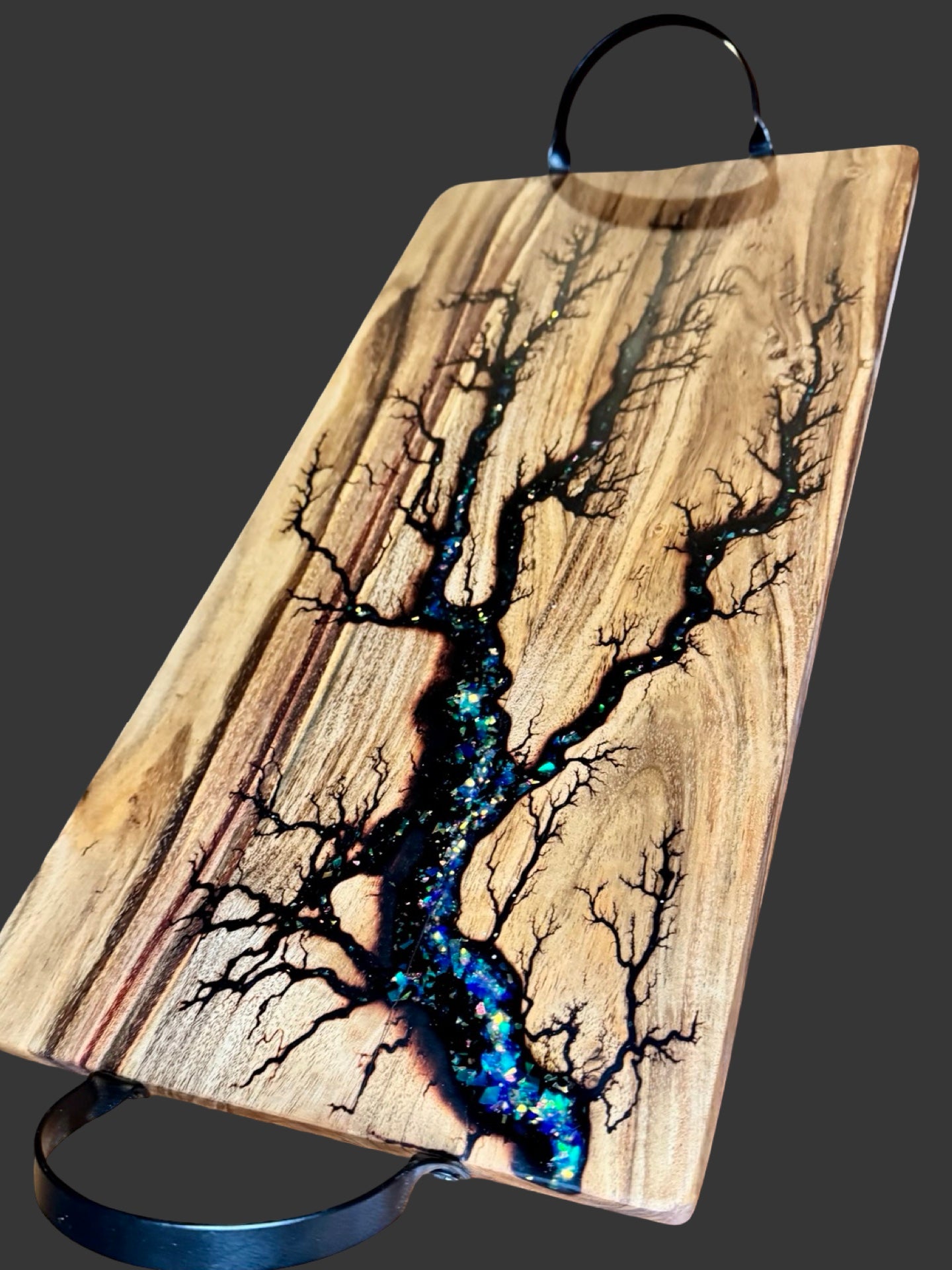Resin art grazing platter board | Australian-made serving board for cheese, charcuterie and entertaining