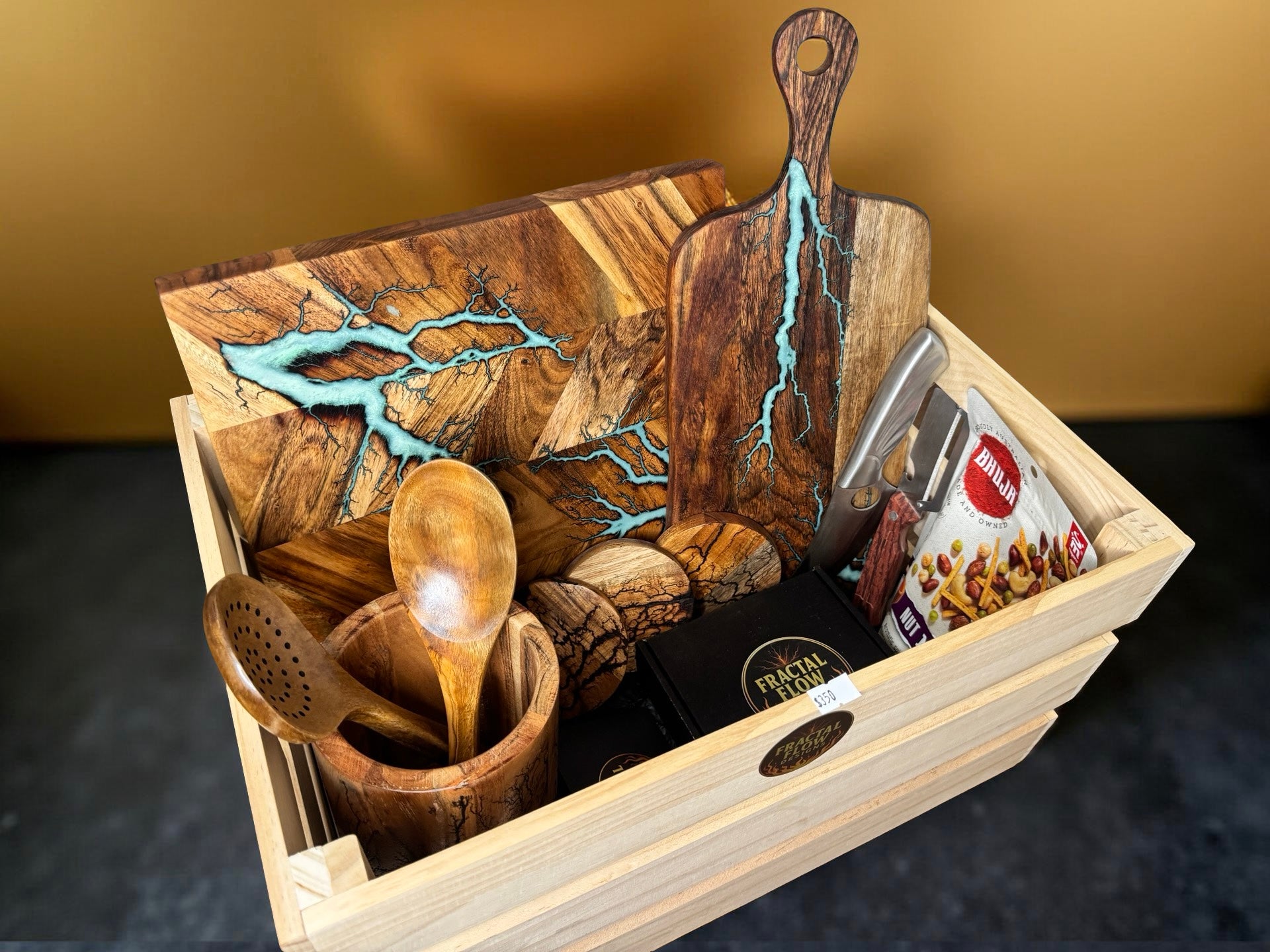 Resin board gift bundle with wax oil and coasters East Gippsland