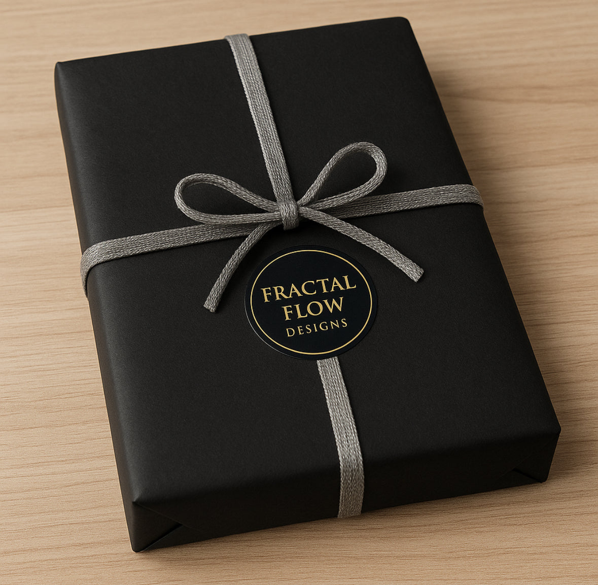 resin board by Fractal Flow Designs | Australian resin board | Handcrafted in Bairnsdale Victoria | gift wrapping premium black silver by fractal flow designs