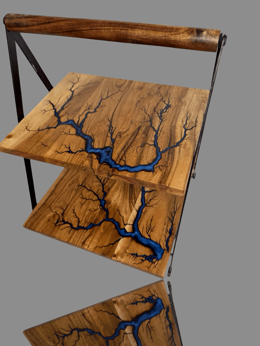 Luxury Australian-made cake stand – resin artistry and timber craftsmanship by Fractal Flow Designs, perfect for birthdays, weddings, anniversaries, and special occasions