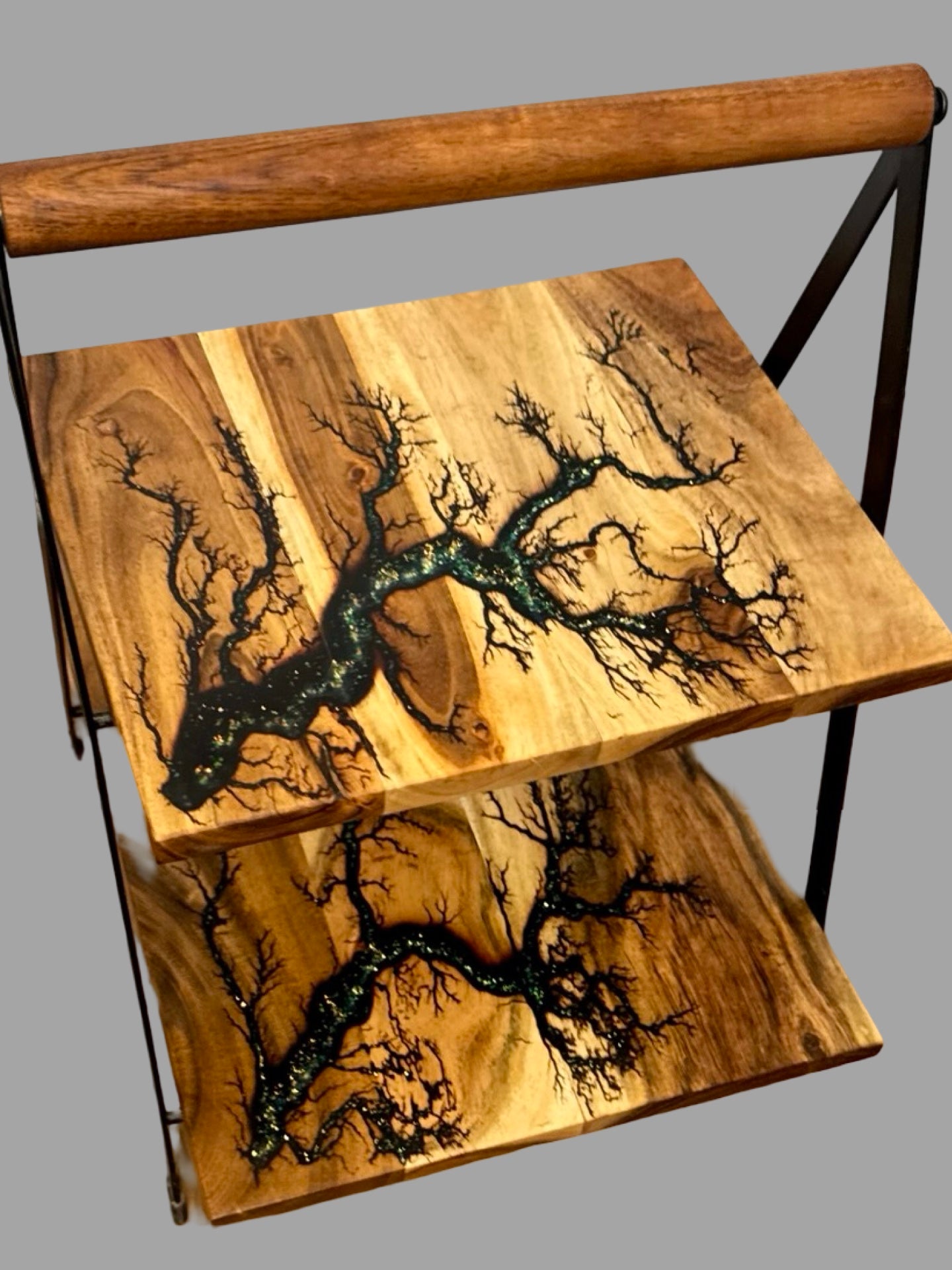 Luxury resin cake stand handmade in East Gippsland, premium dessert display board