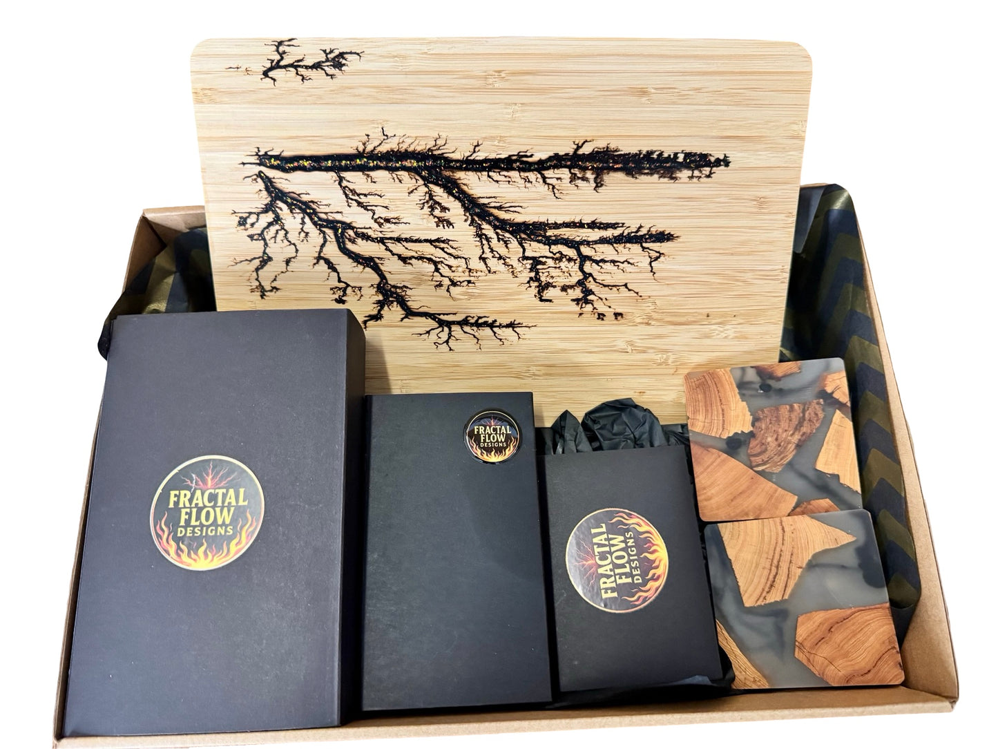 Premium bamboo chopping board and knife gift set handcrafted in Australia