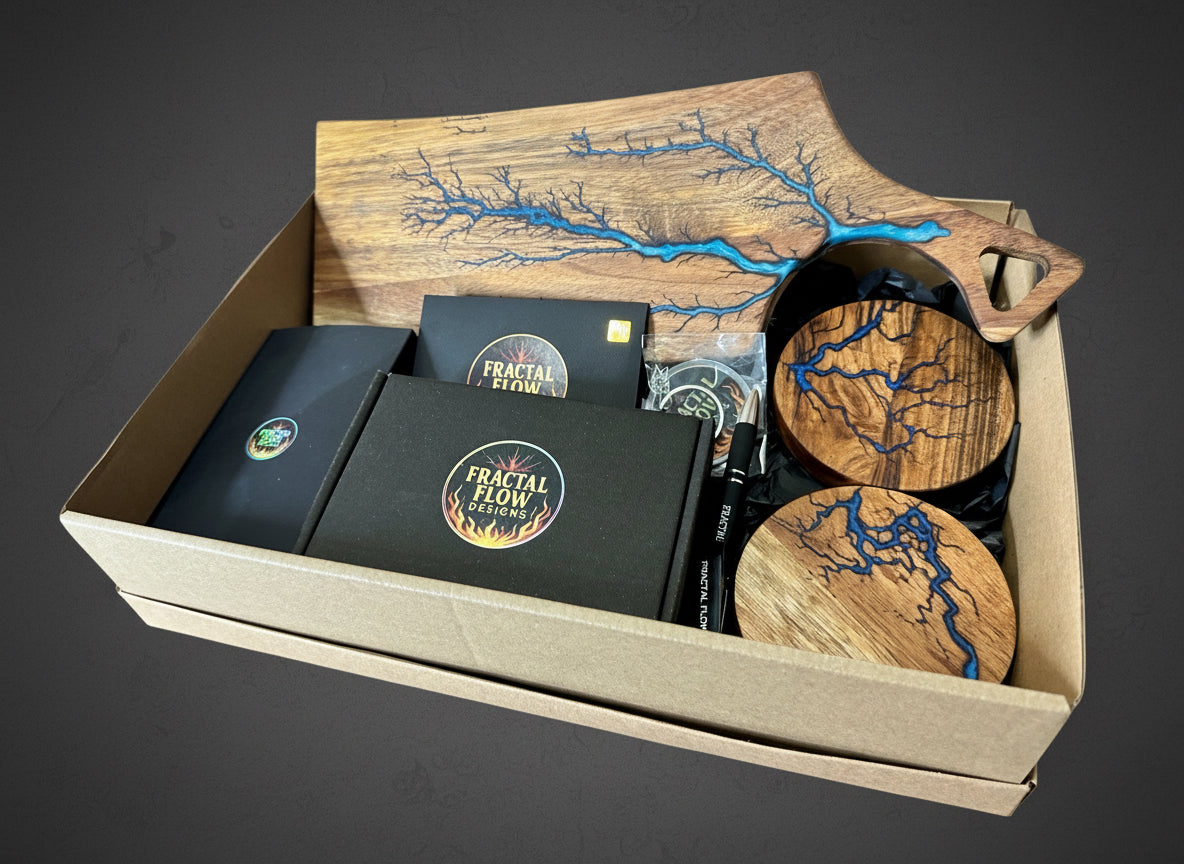 Fractal Flow Designs resin cheese board gift box premium Australian made