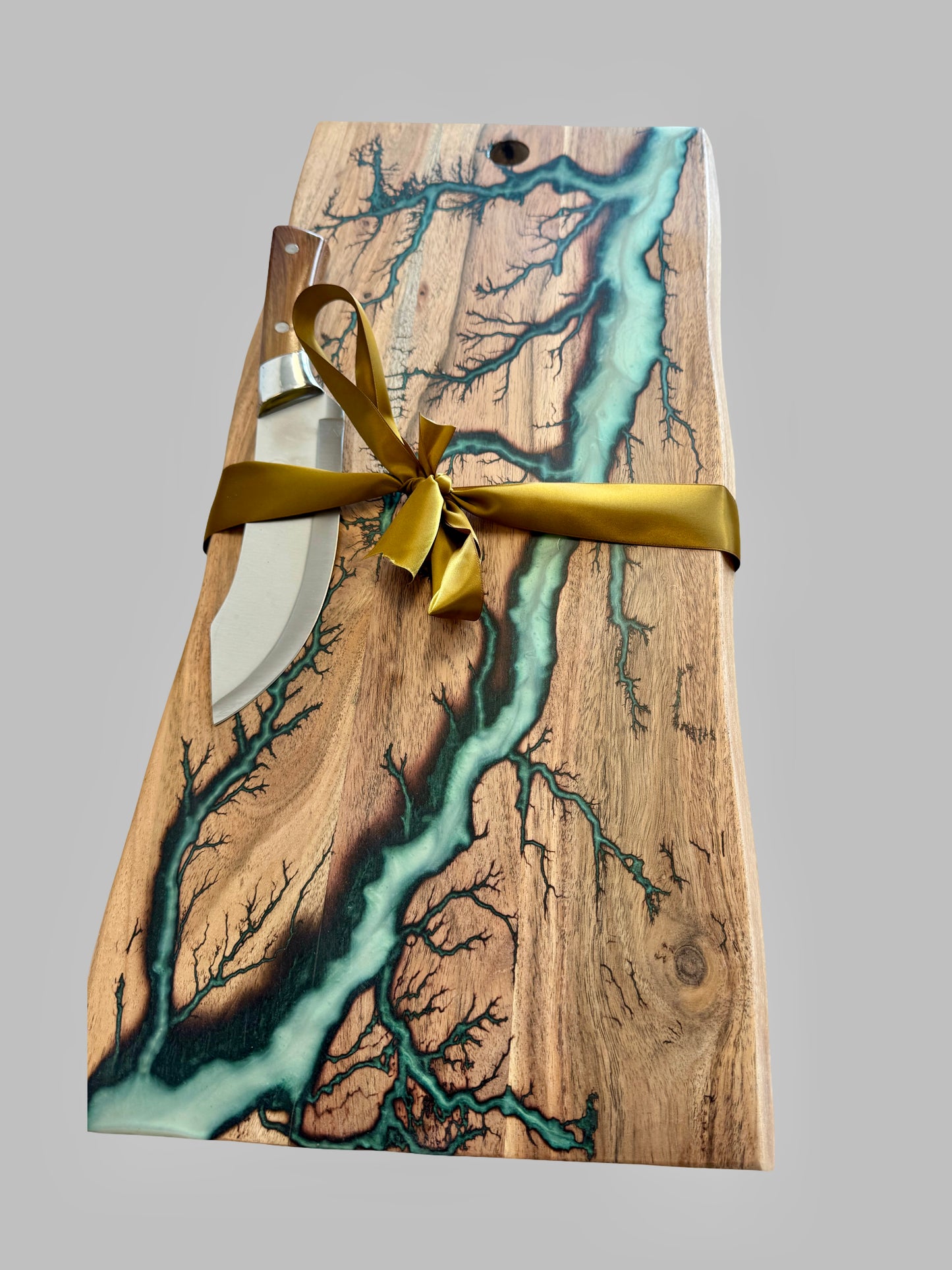 Luxury resin cheese board handmade from sustainable Australian timber