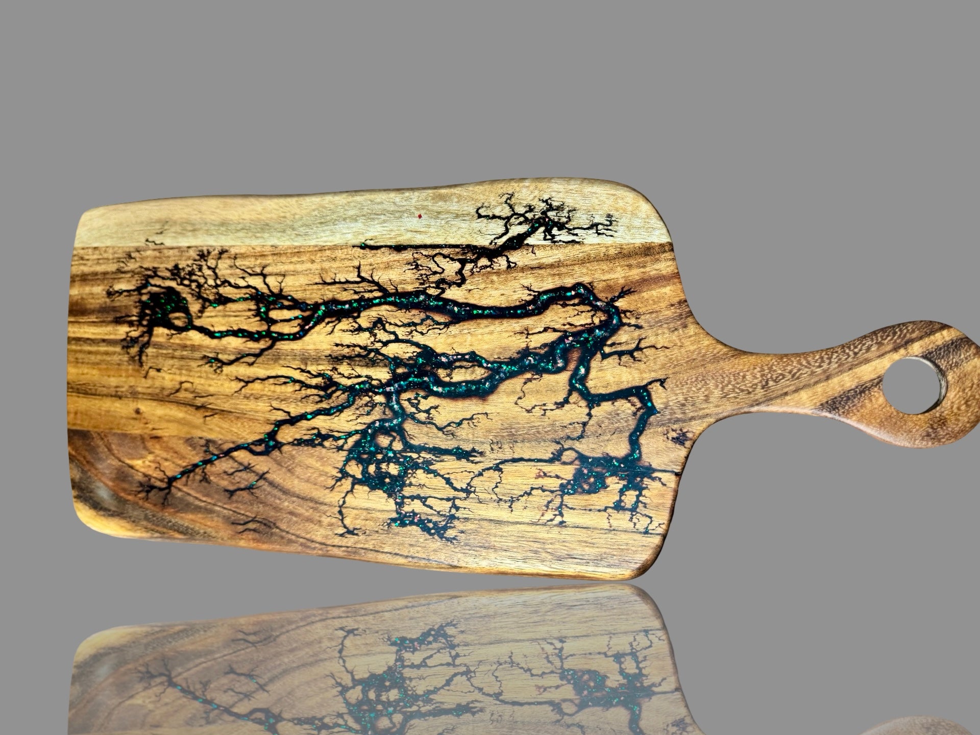 Resin paddle cheese board by Fractal Flow Designs – artisan Australian-made