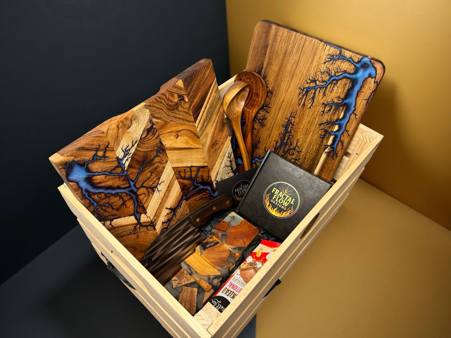 Resin cheese board gift box handcrafted in East Gippsland Australia