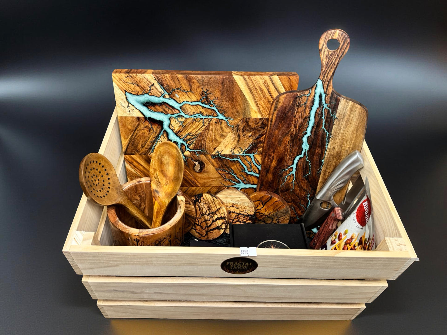 Handmade resin board gift box ships Australia wide premium quality