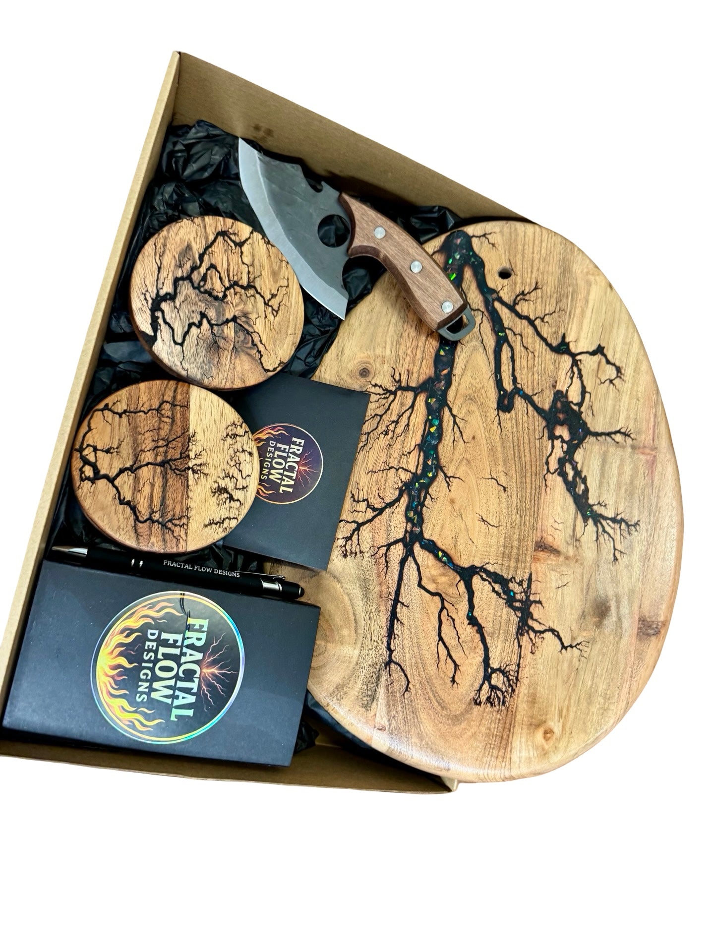 Gourmet cheese board gift box with resin board bottle opener and microfibre cloths Australia