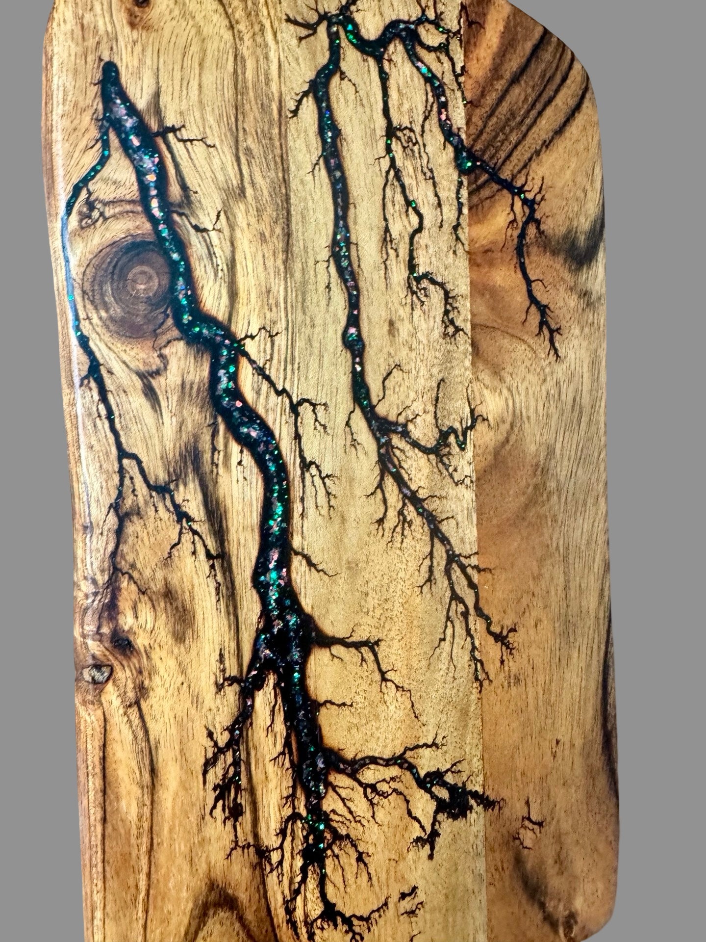 Resin art cheese board paddle from East Gippsland, premium serving board for entertaining and Australian gift giving