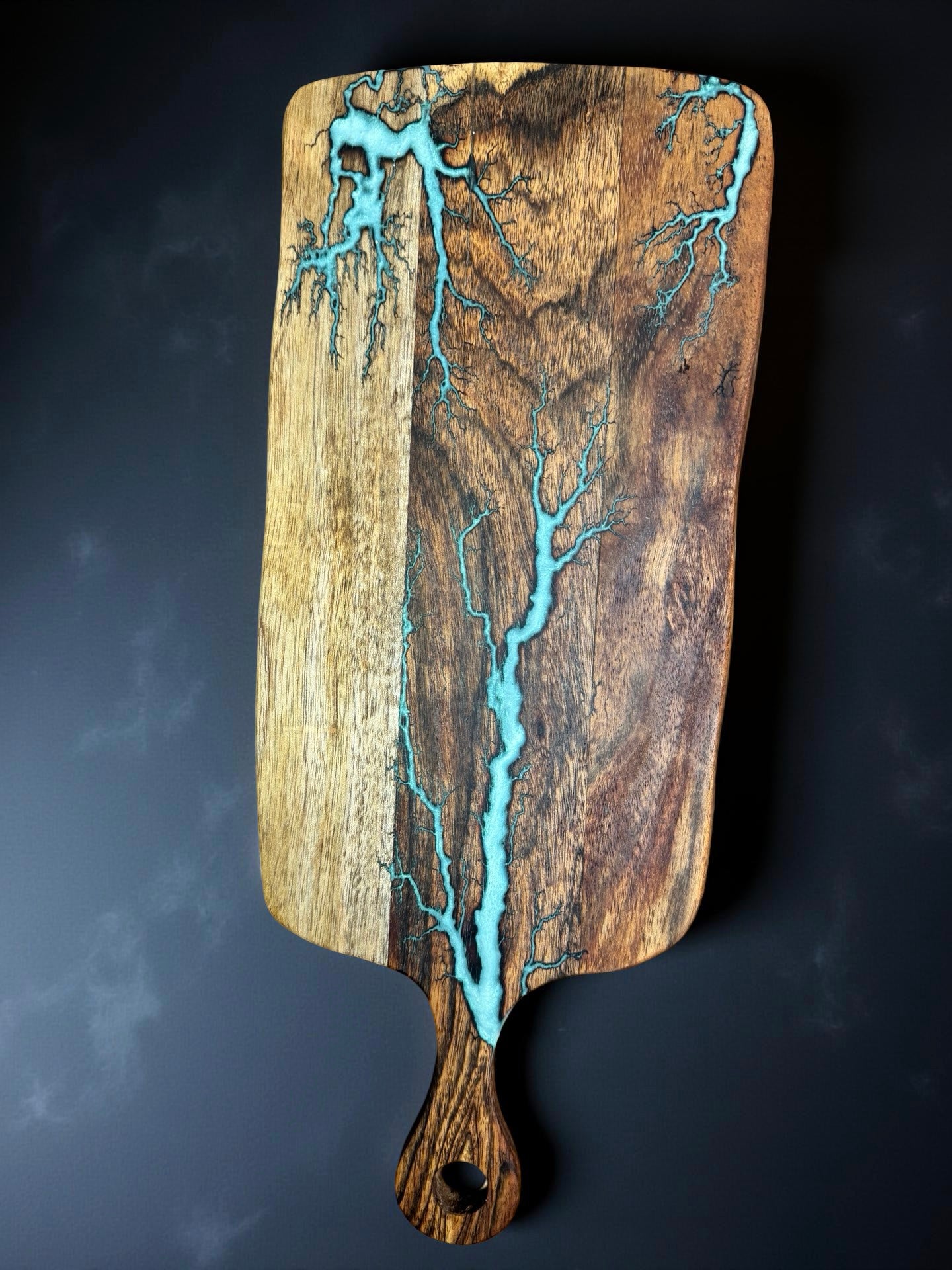 Premium resin cheese serving board handmade by Fractal Flow Designs Australia