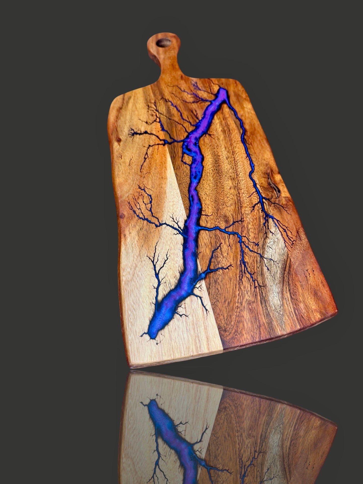 Australian resin cheese paddle board by Fractal Flow Designs. Premium handcrafted serving platter for charcuterie, grazing, and special gift occasions, shipped Australia-wide.
