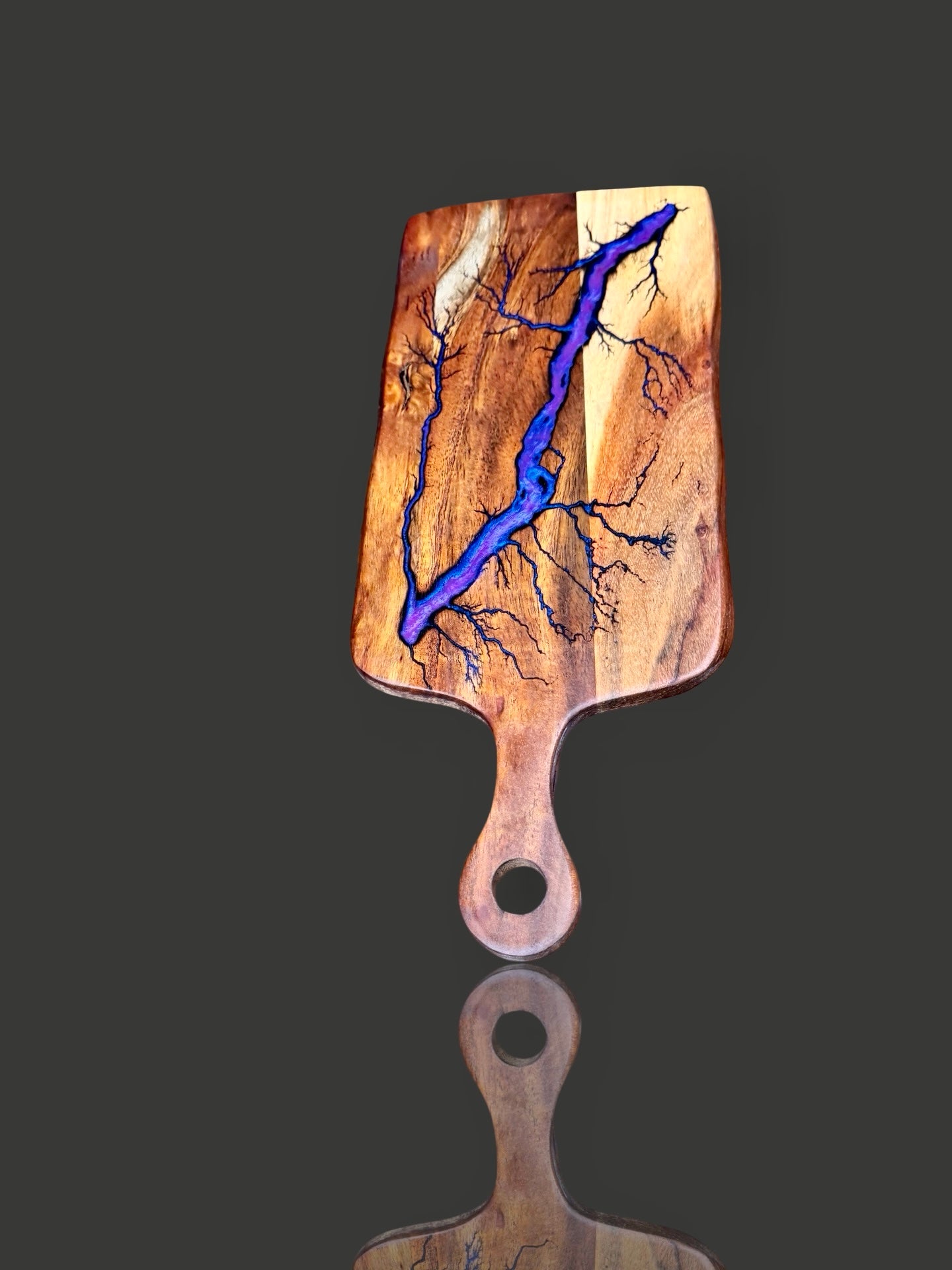 Fractal Flow Designs resin cheese paddle board, handmade in Bairnsdale, Victoria. Premium Australian timber grazing platter perfect for weddings, birthdays, and corporate gifting, shipped nationwide.