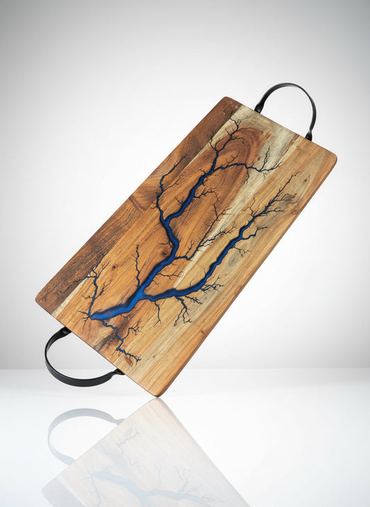 Premium resin grazing board handcrafted in Australia by Fractal Flow Designs. A Perfect resin board for entertaining