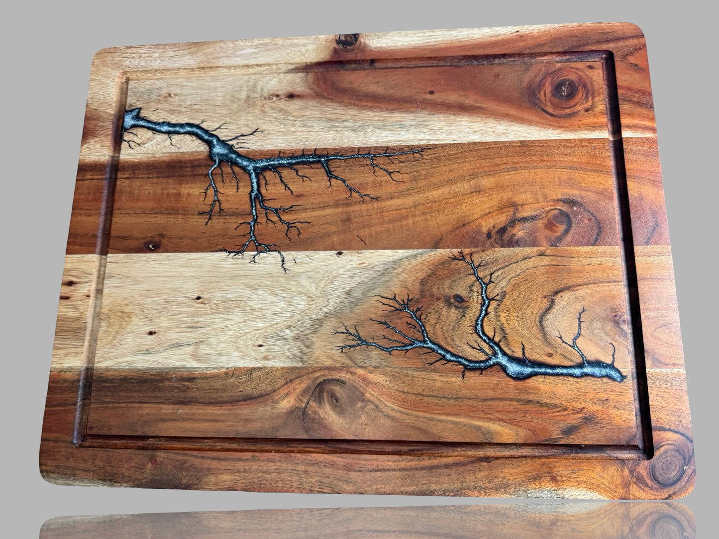 Australian resin and wood chopping board by Fractal Flow Designs, East Gippsland — strong, stylish, and one-of-a-kind