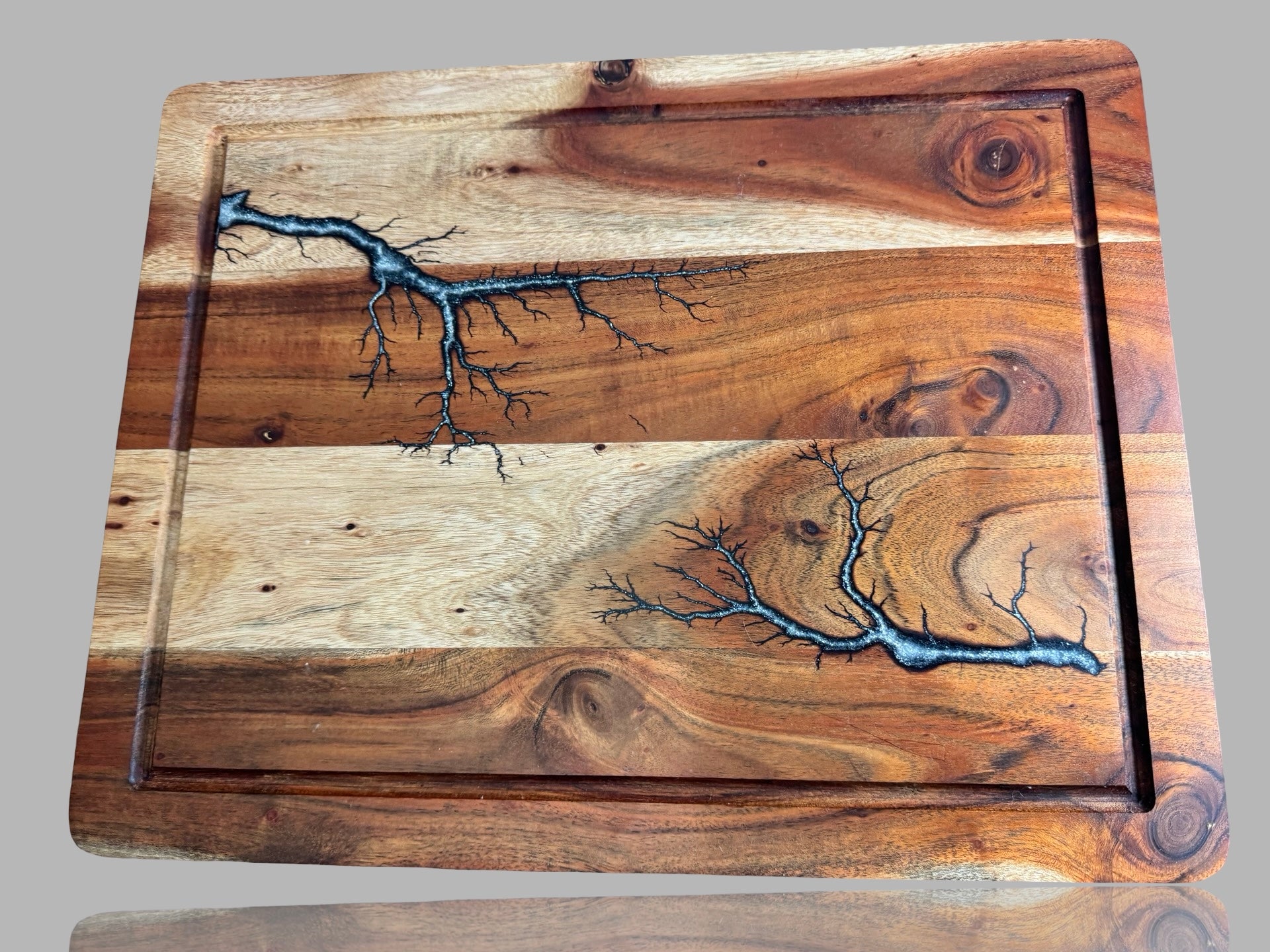 Australian resin and wood chopping board by Fractal Flow Designs, East Gippsland — strong, stylish, and one-of-a-kind
