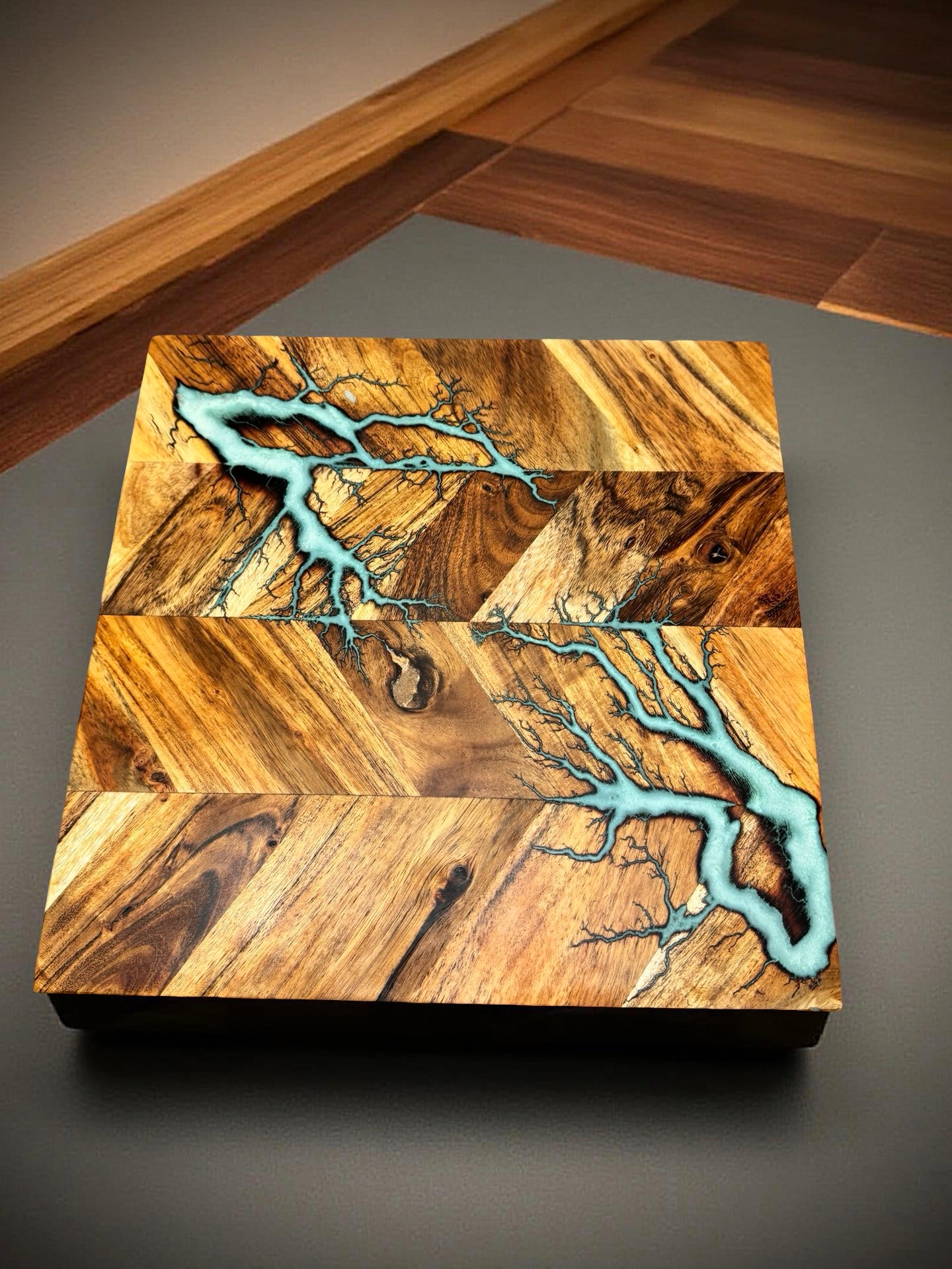 Australian made resin chopping board sustainable timber East Gippsland artisan
