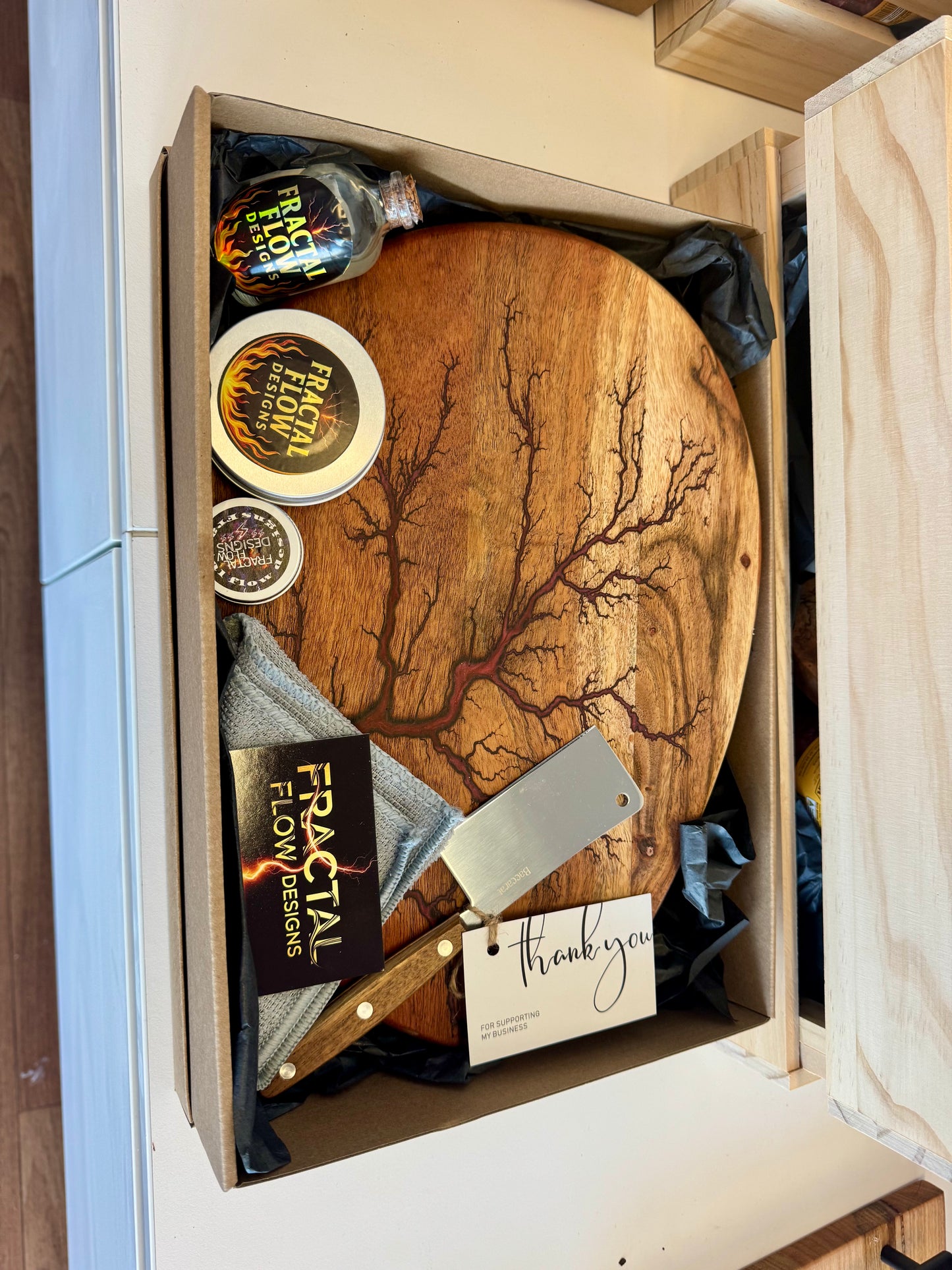 Handcrafted in Victoria,  is a artisan-crafted handcrafted resin serving board by Fractal Flow Designs. crafted as a versatile serving board. SEO keywords: Australian resin boards, cheese, charcuterie, serving, grazing, platter, Bairnsdale, Victoria, Australia, Fractal Flow Designs, weddings, anniversaries, birthdays, housewarmings. Ref:row228