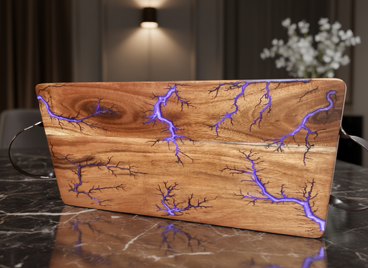 Handmade Australian resin timber serving platter with unique design