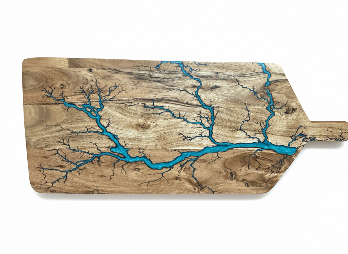 Australian Resin Boards large grazing paddle – handcrafted in East Gippsland, Victoria by Fractal Flow Designs