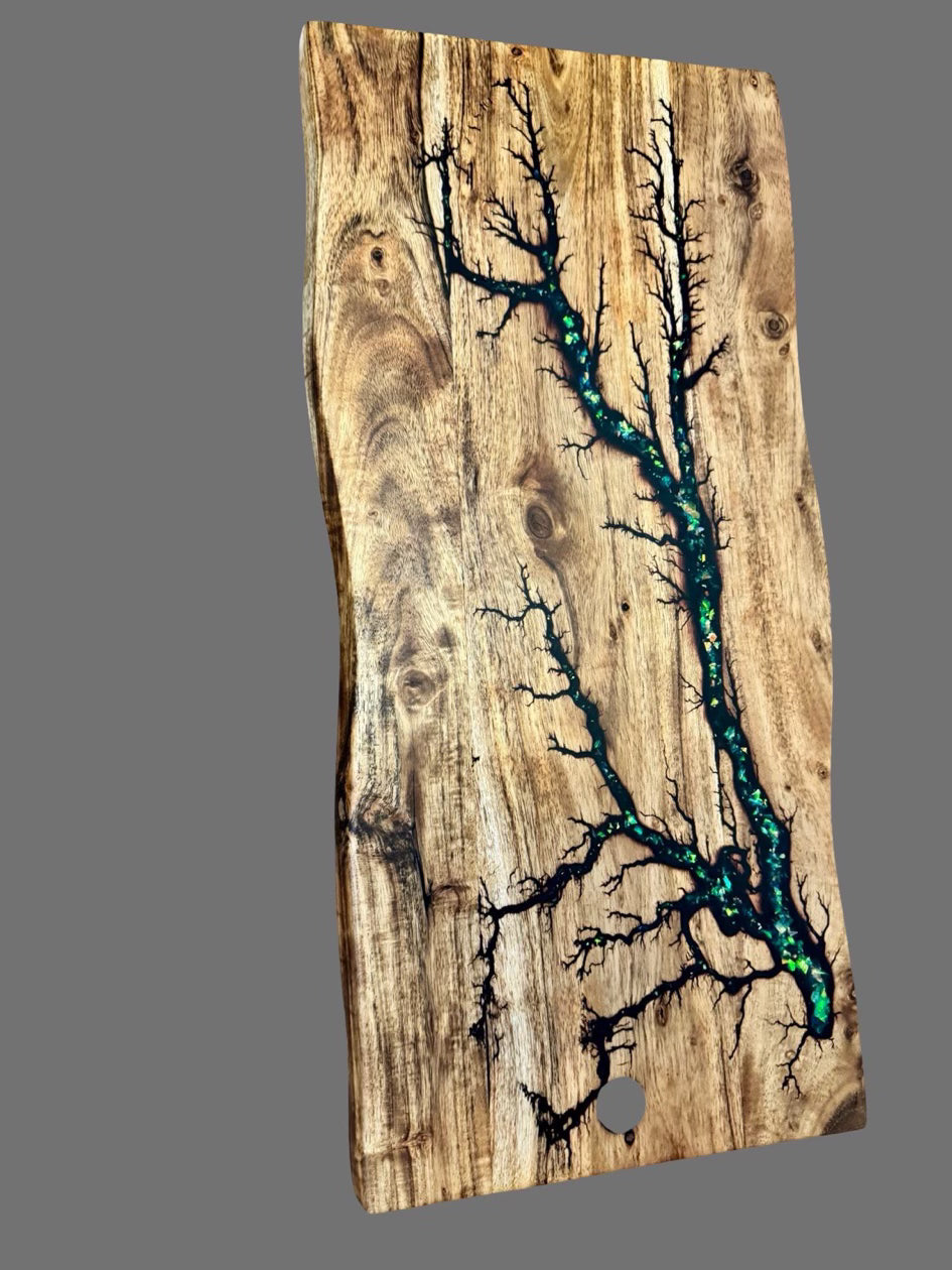 live edge resin cheese and grazing board – artisan timber design made in Australia, East Gippsland gift piece.