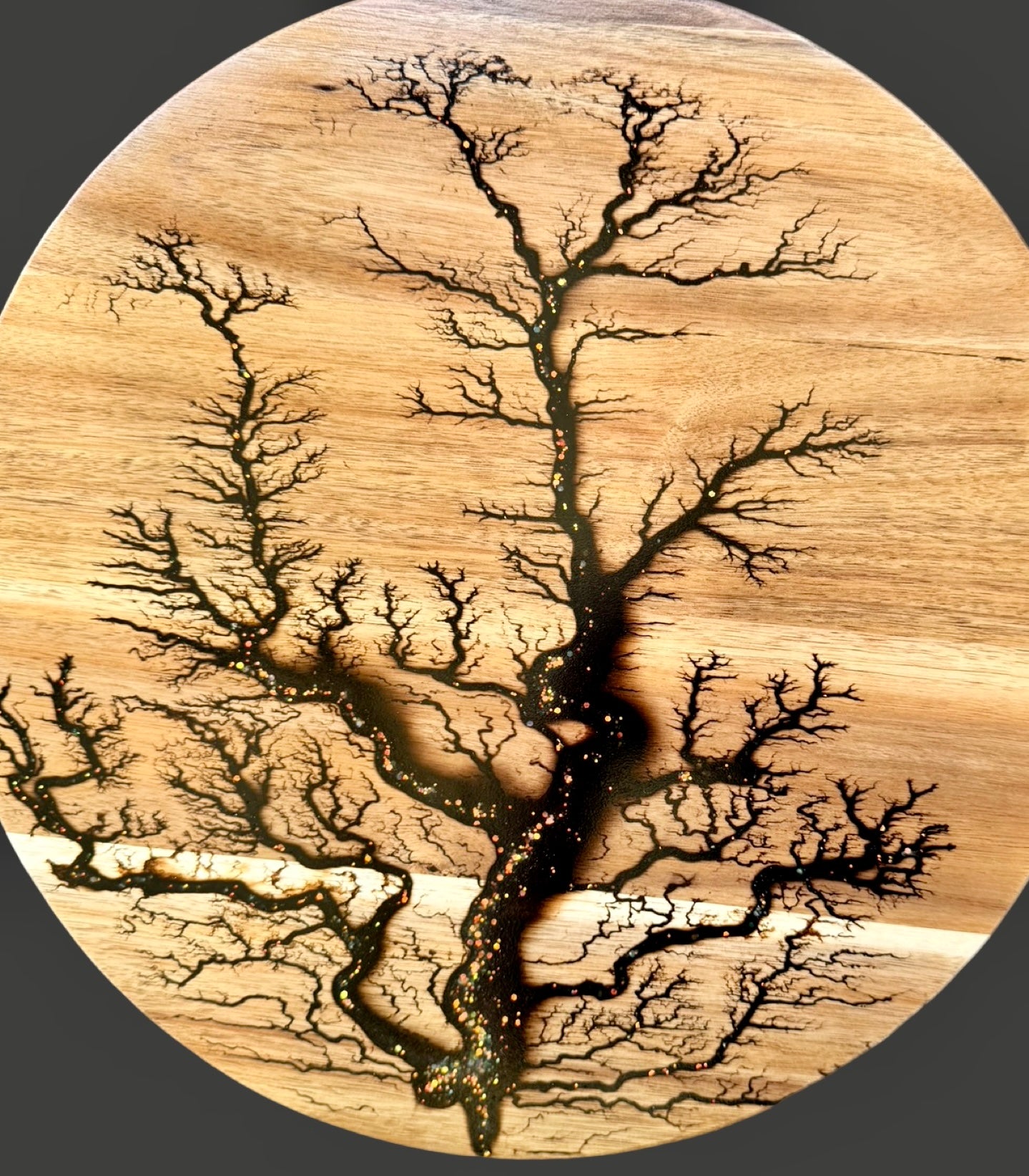 Handcrafted resin timber Lazy Susan perfect for entertaining