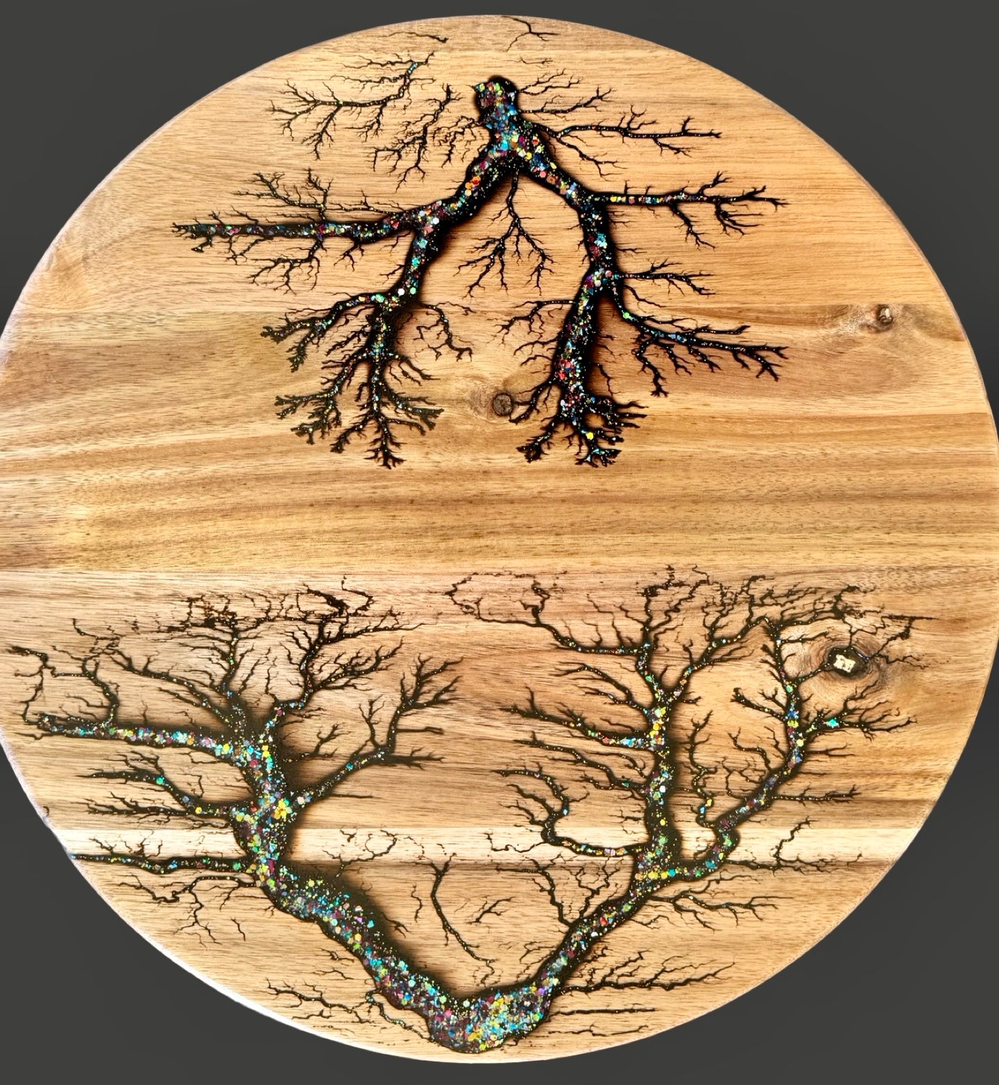 Australian timber Lazy Susan resin art piece handcrafted