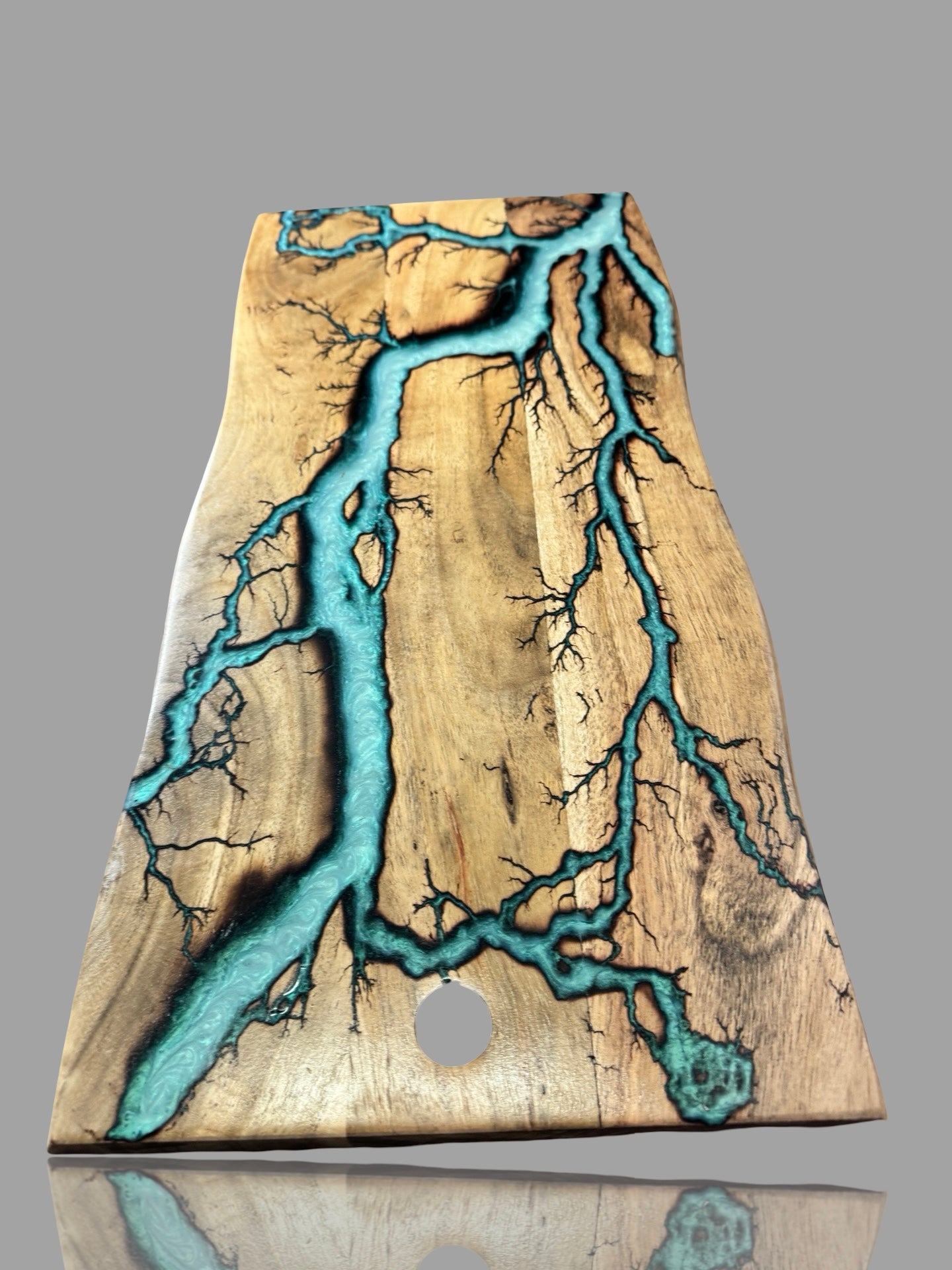 Live edge resin board with food safe varnish durable finish perfect for entertaining or gifting